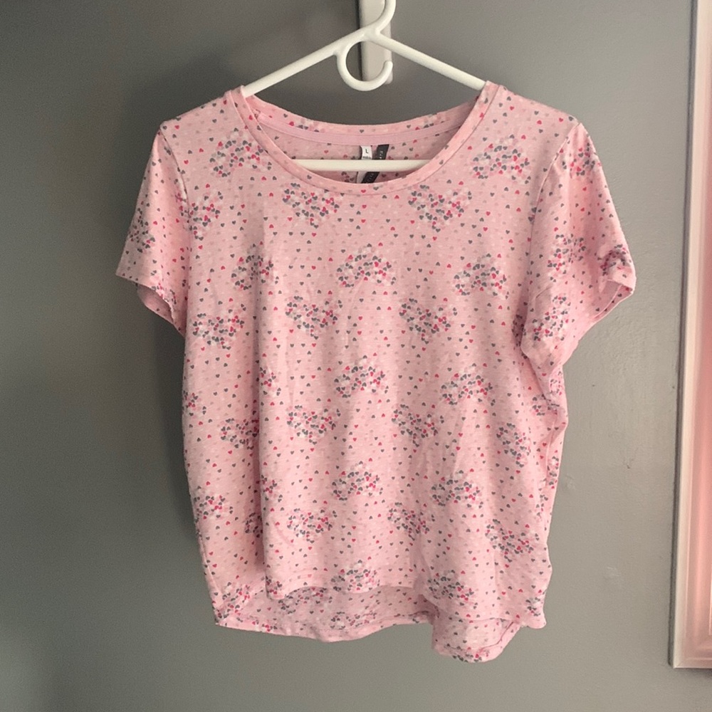 Soft pink pajama shirt